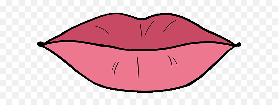 Draw Lips - Drawings Of Lips Easy Emoji,Pouty Emoji
