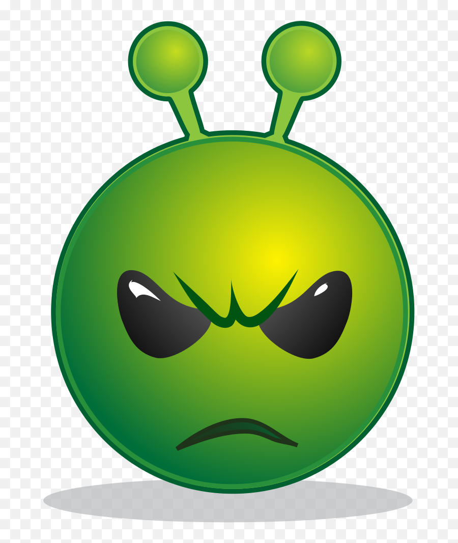 Smiley Green Alien Unhappy - Smiley Alien Emoji,Emoji Meanings