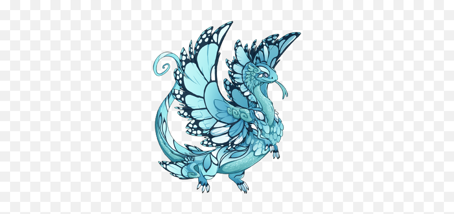 Dragon - Dragon Light Blue Emoji,Sheepish Grin Emoji