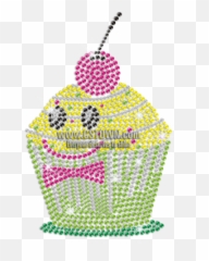 Smile Face Emoji Cake Hotfix Bling Rhinestone Transfer - Clip Art