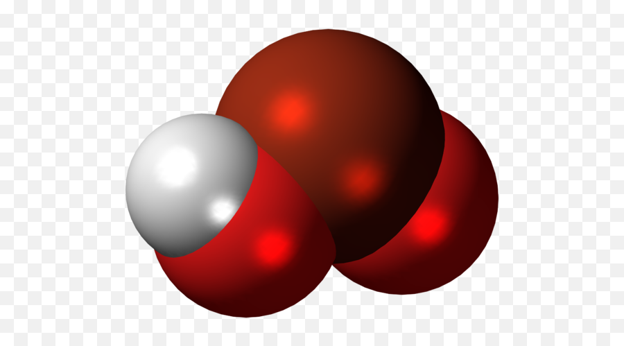 Bromous Acid Molecule Spacefill - Potassium Bromide Space Filling Emoji,Christmas Ornament Emoji
