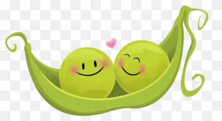 Peas Bean Greenbeans Pod Kawaii Cute - Cute 2 Peas In A Pod Emoji,Snail Emoticon