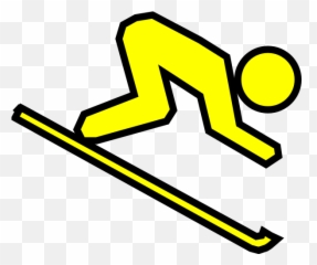 Skier Vector Transparent Png Clipart - Cartoon Emoji
