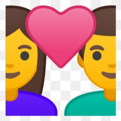 Woman Man - Emoji Boy And Girl With Heart