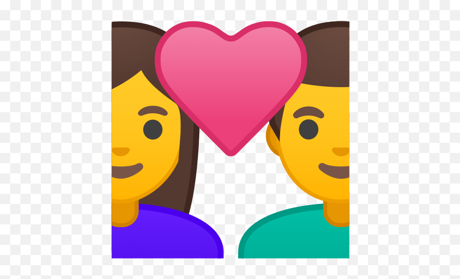 Woman Man - Emoji Boy And Girl With Heart,Um Emoji