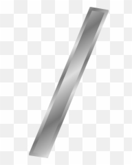 Slash Stroke Forward Symbol Sign - Silver Emoji