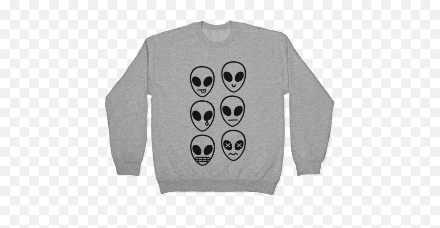 Alien Emojis Crewneck Sweatshirt Lookhuman - Rap Christmas Sweater,100 Emoji