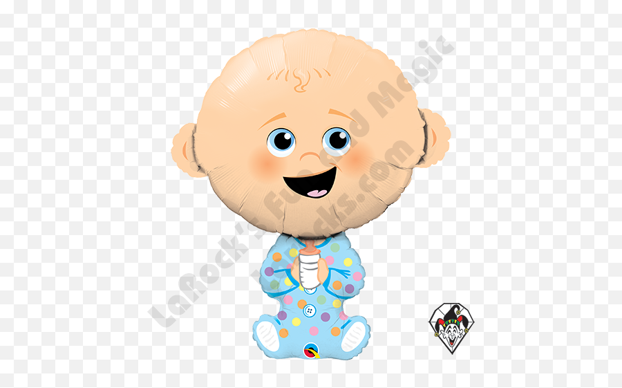 Baby Boy Foil Balloon Qualatex 1ct - Cartoon Emoji,Squirting Emoji