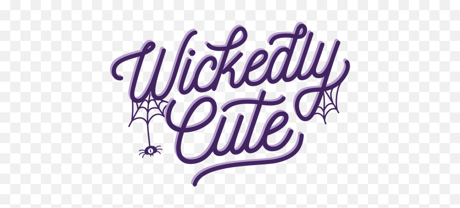 Wickedly Cute Halloween Lettering - Transparent Png U0026 Svg Calligraphy Emoji,Party Popper Emoji Png