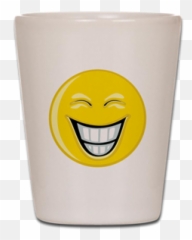 Smiley Face Grin Shot Glass - Clip Art Emoji