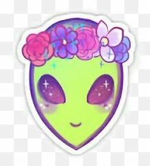 Alien Hola - Sticker by Ximena Araceli Martell Lindo Cute Emoji