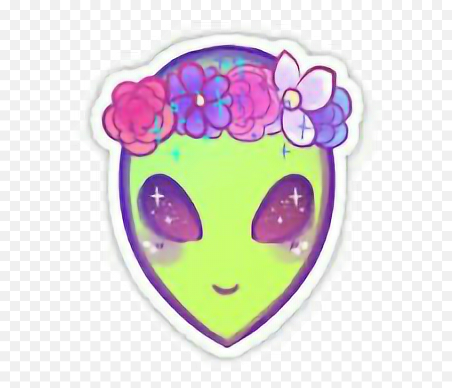 Alien Hola - Sticker By Ximena Araceli Martell Lindo Cute Alien Emoji,Hola Emoji