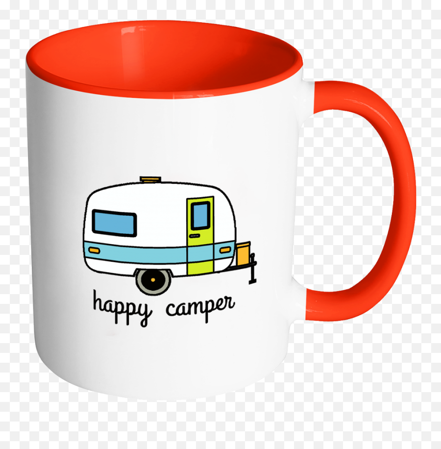 Happy Camper Coffee Mug - Fun Thing To Do In The Morning Emoji,Camper Emoji