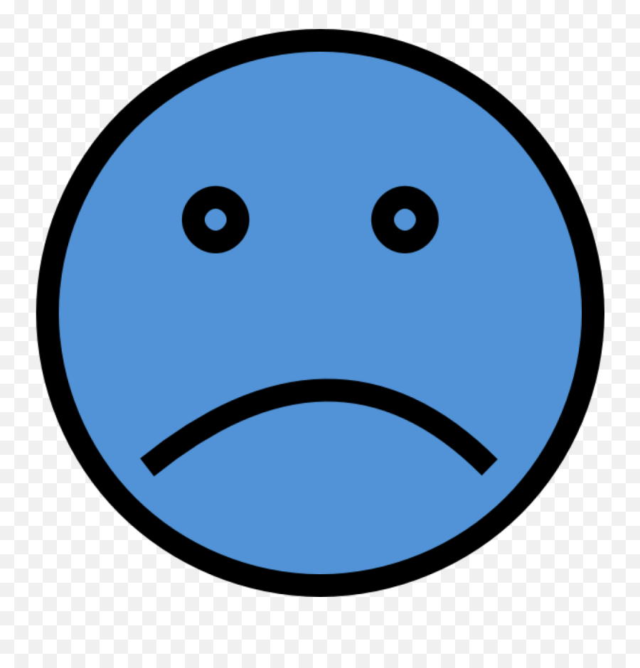 Royalty Free Clipart Sad Face - Blue Sad Face Cartoon Emoji,Bummed Emoji