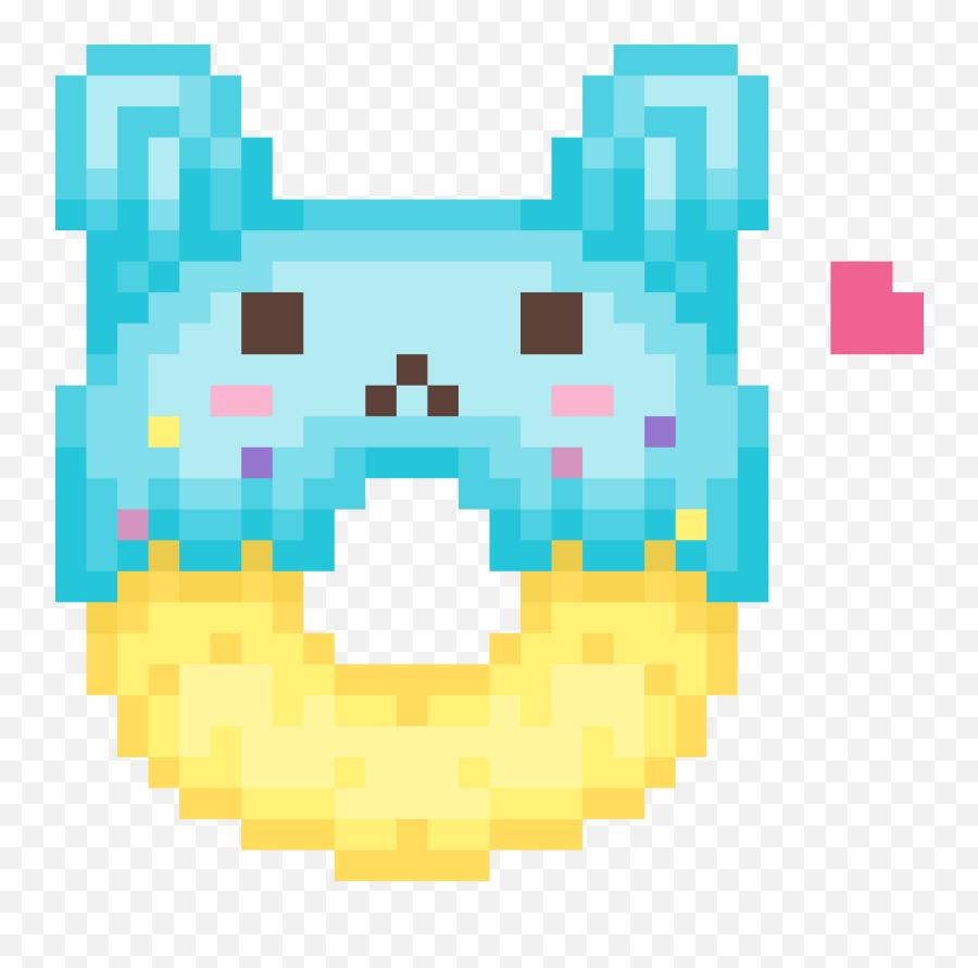 Pixilart - Kawaii Pixel Donut By Pinkamena River Person Undertale Pixel Art Emoji,Donut Emoticon