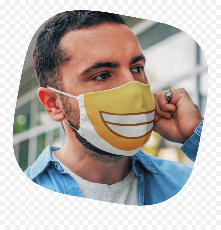 Custom Face Mask Personalized Cloth Face Masks - Mask Emoji,Custom Made Emoji