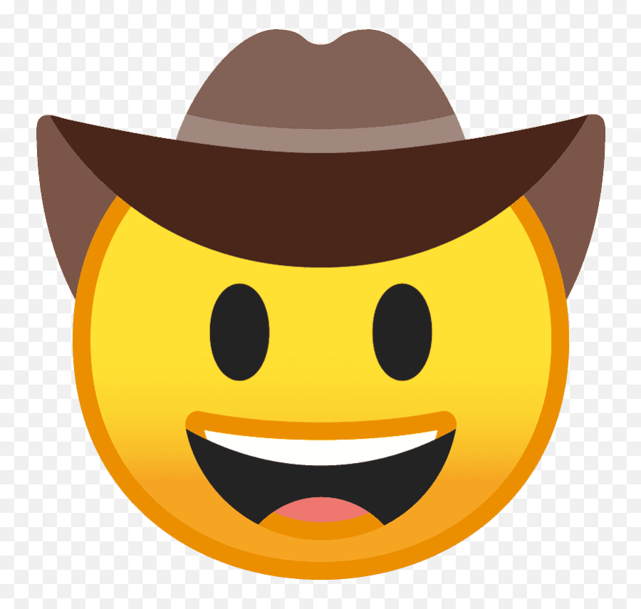 Cowboy Hat Face Emoji Clipart - Emoji Cowboy,Goat Emoji Hat