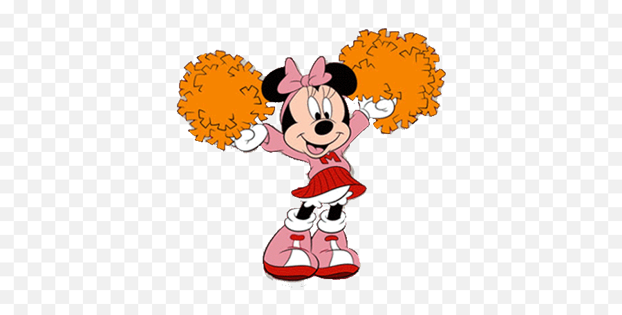 Cheer Clipart Minnie Mouse Cheer Minnie Mouse Transparent - Minnie And Mickey Good Morning Gif Emoji,Cheer Emoji
