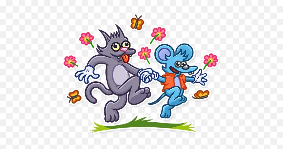 Itchy And Scratchy Stickers - Live Wa Stickers Fictional Character Emoji,Emojios