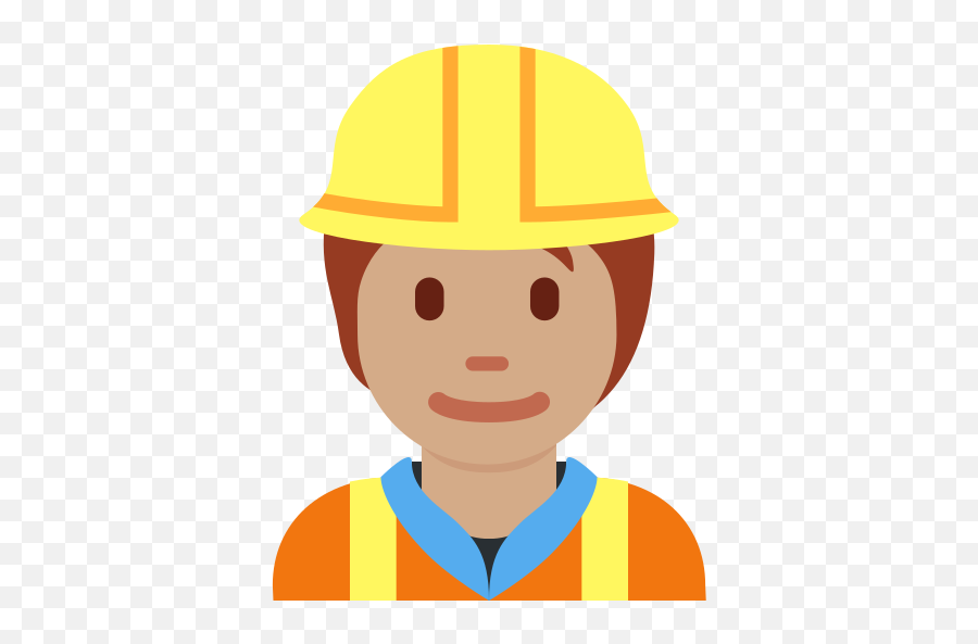 Construction Worker Medium Skin Tone Emoji - Construction Worker,Laughing Hard Emoji
