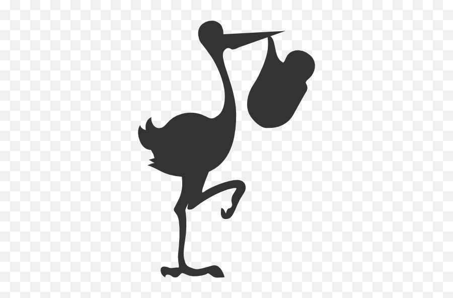 Free Transparent White Stork Png - New Baby Stork Silhouette Emoji,Stork Emoji