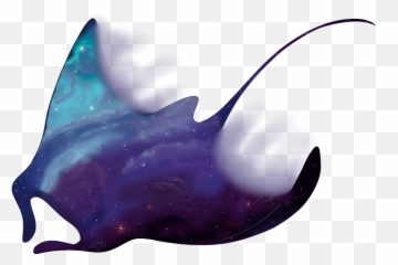 Manta Mantaray Stingray Galaxy Flying - Art Space Manta Ray Emoji,Stingray Emoji