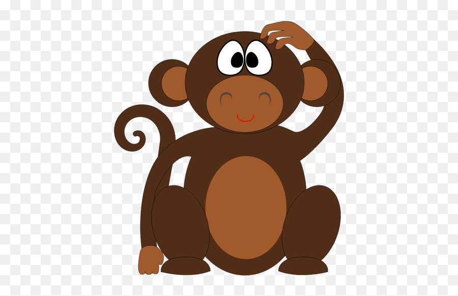 Pensamento De Macaco - Cartoon Animals Emoji,Think Emoji