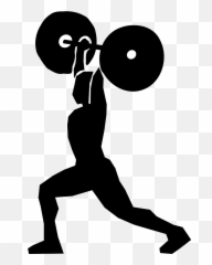 Bodybuilding Muscles Human - Cartoon Person Lifting Weights Emoji