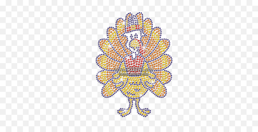 Sparkling Thanksgiving Turkey Iron - Motif Emoji,Thanksgiving Turkey Emoji