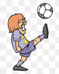 Soccer Players Sport Graphic - Girl Kicking A Ball Emoji