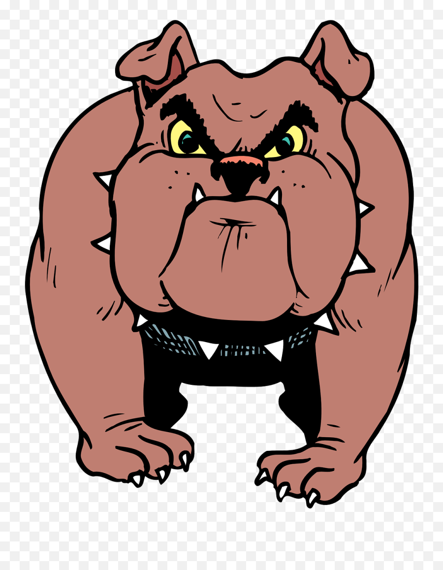 Bulldog Dog Pet Angry Spiked - Angry Dog Clipart Emoji,French Bulldog Emoji