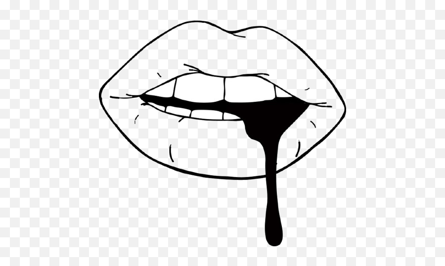 Macxnastygal - Easy Dripping Lips Drawing Emoji,Molester Moon Emoji