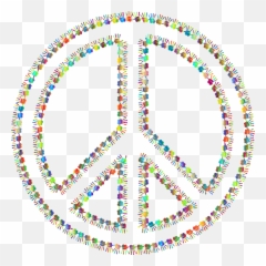Peace Sign Symbol Hands Fingers - Glass Underplate With Gold Balls Emoji