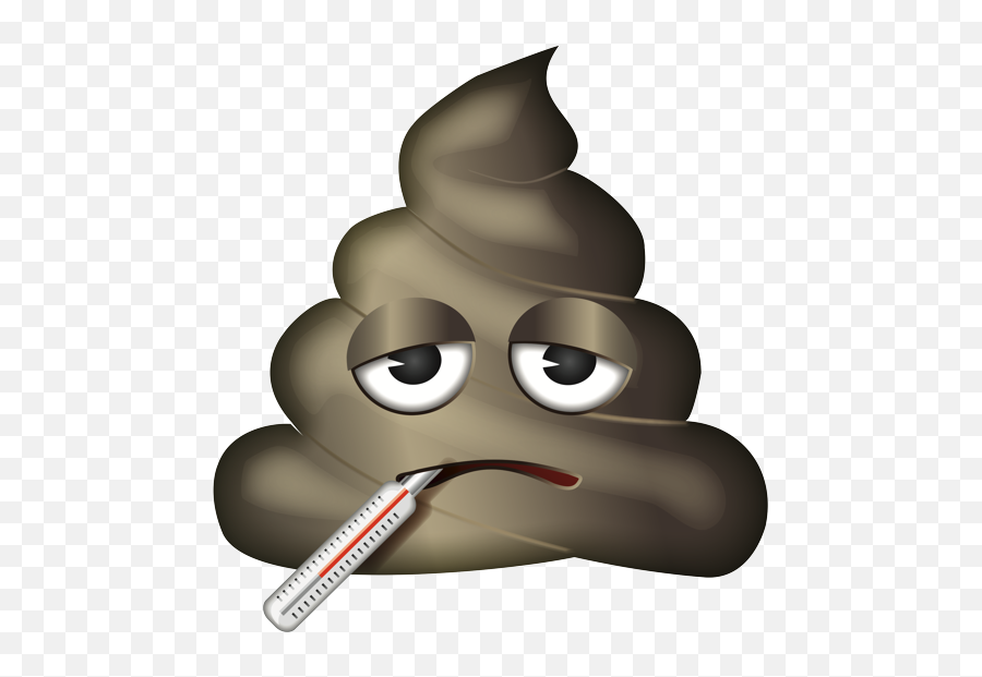 Emoji - Bull Poop Emoji,Thermometer Emoji
