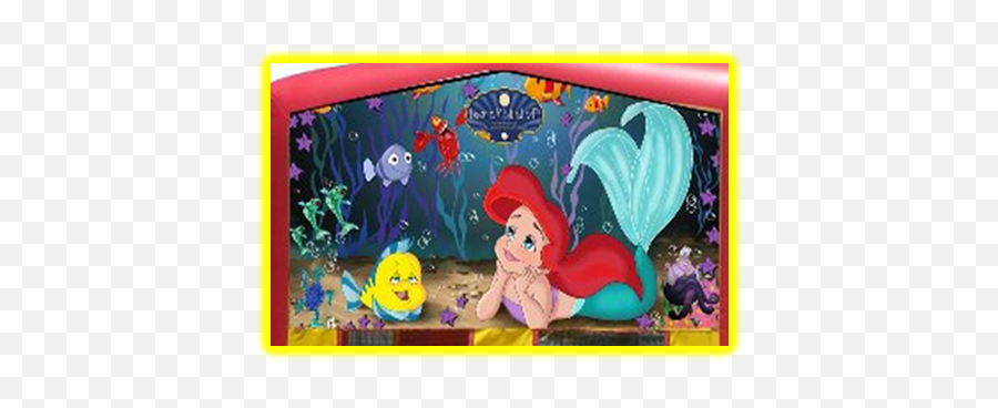 Super Duper Party Rentals Moonwalk Rentals In Houston Tx - Background Little Mermaid Emoji,Emoji Slides