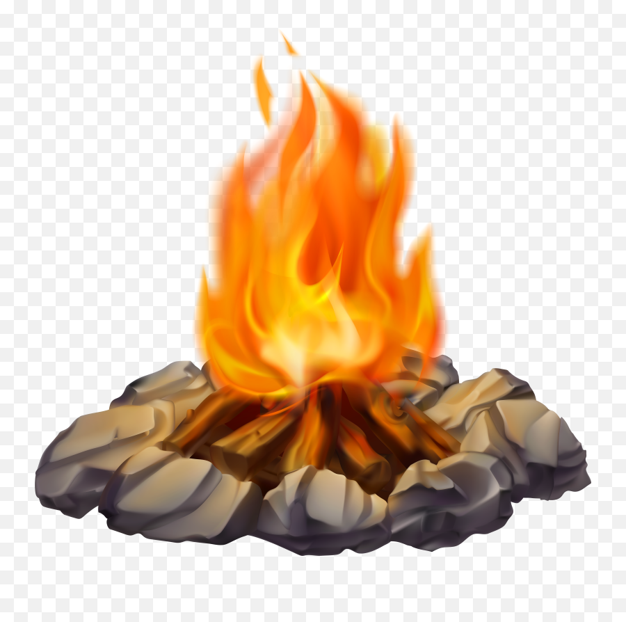 Camp Fire Clipart Transparent - Campfire Png Clipart Emoji,Bonfire Emoji