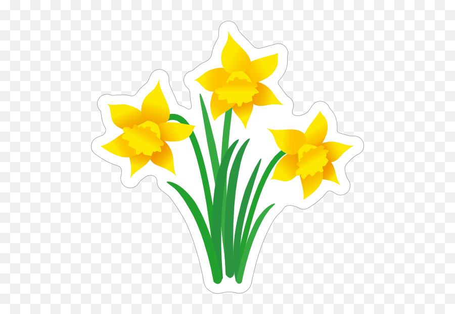 Pretty Daffodil Sticker - Osterglocke Cartoon Emoji,Daffodil Emoji