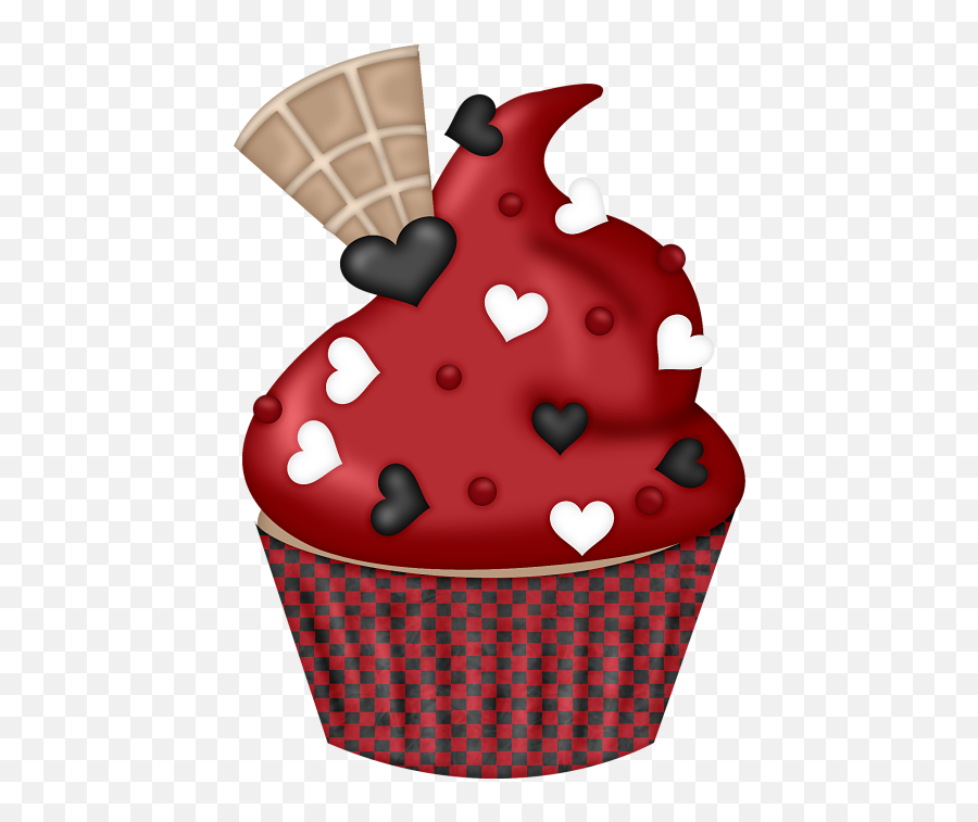 Love Cupcake Png Clipart - Red Cupcake Clipart Emoji,Emoji Birthday Cupcakes
