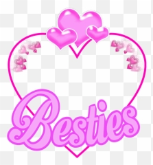 Words Love Bff Besties Bestfriends - Heart Emoji