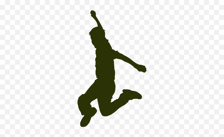 Jumping Boy Silhouette - Transparent Png U0026 Svg Vector File Jump Zone Saltillo Emoji,Hair Toss Emoji