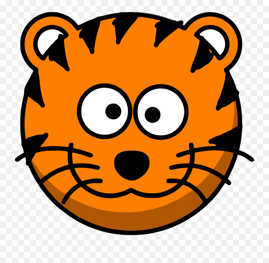 Tigger Head No Tail Clip Art At Online Clipart Png Image - Tiger Face Clipart Emoji,Puppy Eye Emoticon