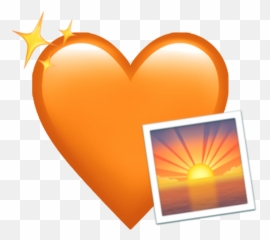 Italyemojiheartorage Sticker - Vertical Emoji
