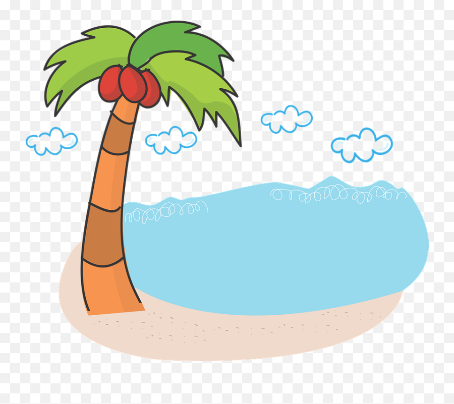 Free Beach Shell Vectors - Florida Palm Trees Cartoon Emoji,Squid Emoticon