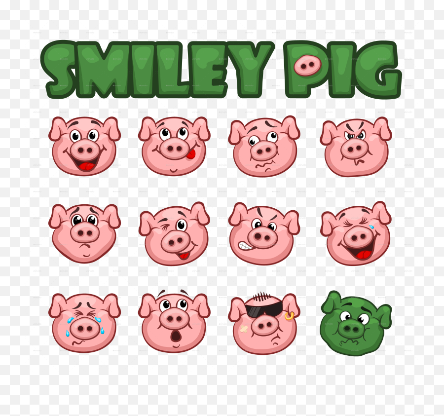 Pig Smiley - Émoticônes Cochon Emoji,Piglet Emoticon