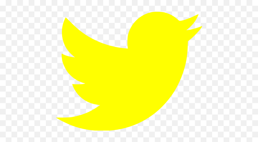 Yellow Twitter Icon Twitter Logo Png Yellow - Round Twitter Logo Png Emoji,Twitter Logo Emoji
