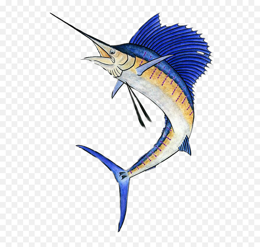 Pez Espada Sticker By Renzo Diaz - Watercolor Sailfish Emoji,Emoji Pez