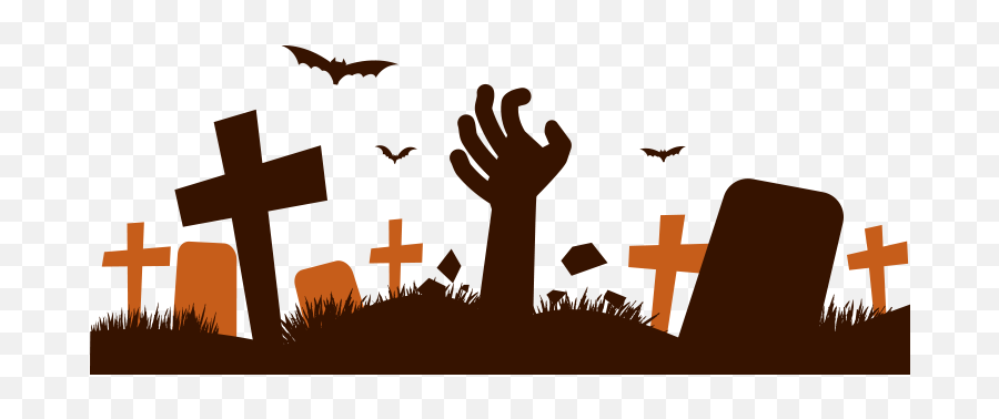 Download Hd Grave And Zombie Hand Reaching Out - Cemeteries Cementerio Png Emoji,Zombie Emoji Png