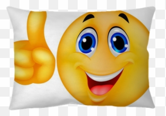 Emoticon Making A Point Throw Pillow Pixers - Smiley Duimpje Omhoog Emoji
