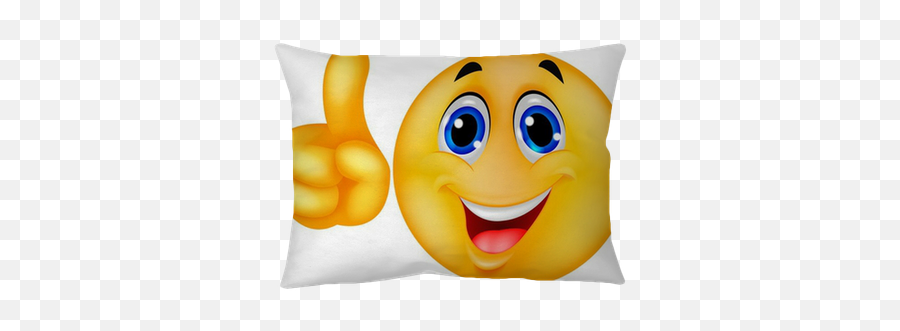 Emoticon Making A Point Throw Pillow Pixers - Smiley Duimpje Omhoog Emoji,Point Emoticon