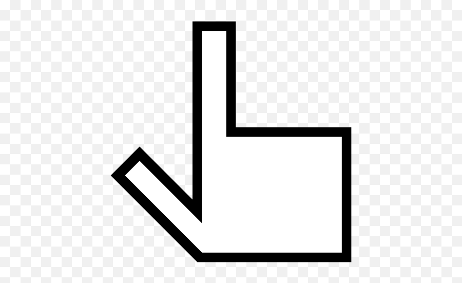 Squarey Hand Pointing Up Vector Image - Line Art Emoji,Finger Pointing Down Emoji